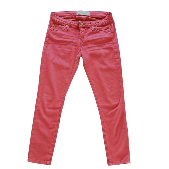IRO Jeans | Cropped Pink Low Rise Skinny | Soft Durable Cotton | Size 27 - Picture 1 of 7